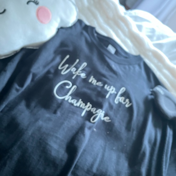 Wake Me Up For Champagne Short Sleeve  Tee ALL SIZES AVAILABLE - Picture 8 of 8